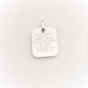 Personalized 925 sterling silver pendant