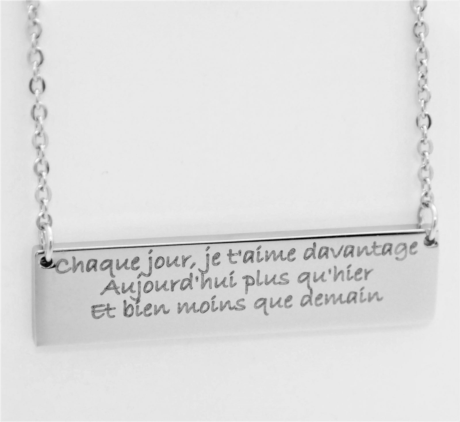 Pendentif personnalisé rectangulaire mode dernier cri de 40 mm x 10 mm – Image 10