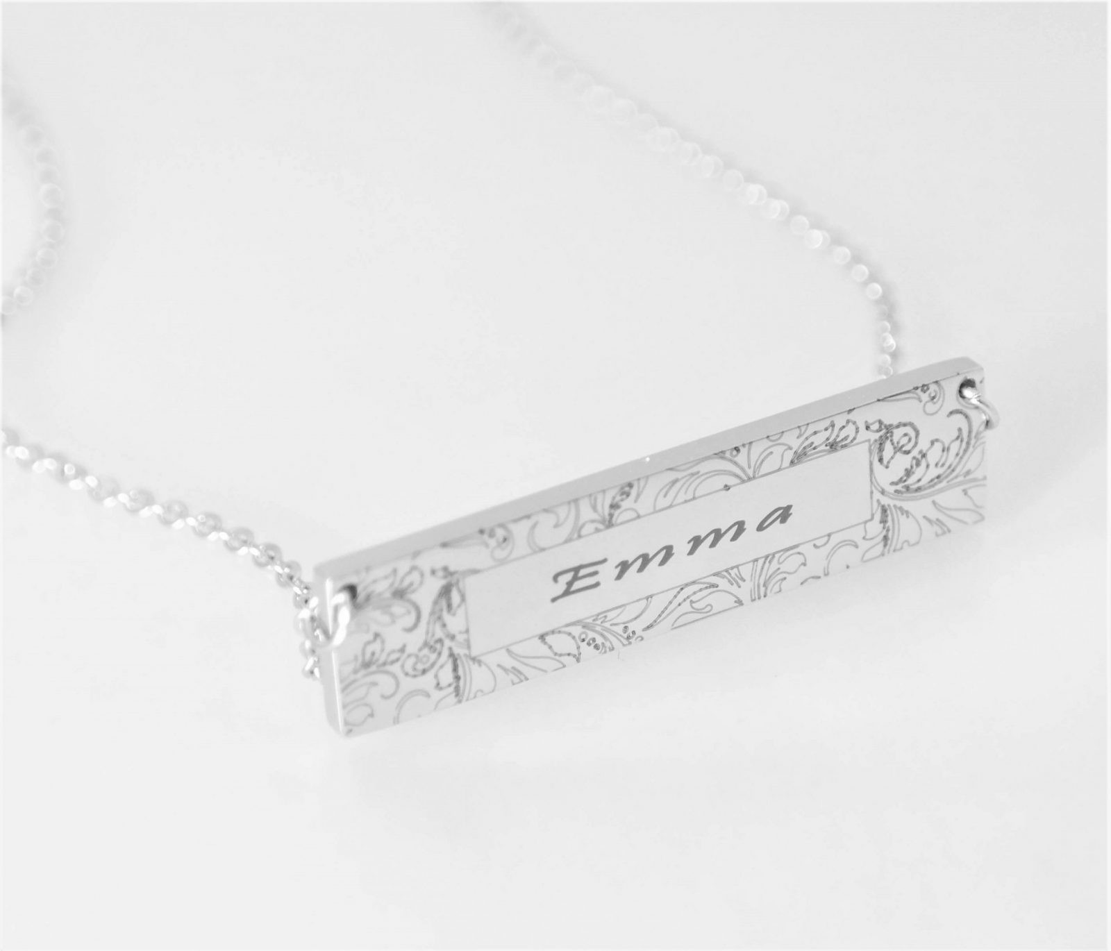 Pendentif personnalisé rectangulaire mode dernier cri de 40 mm x 10 mm – Image 7