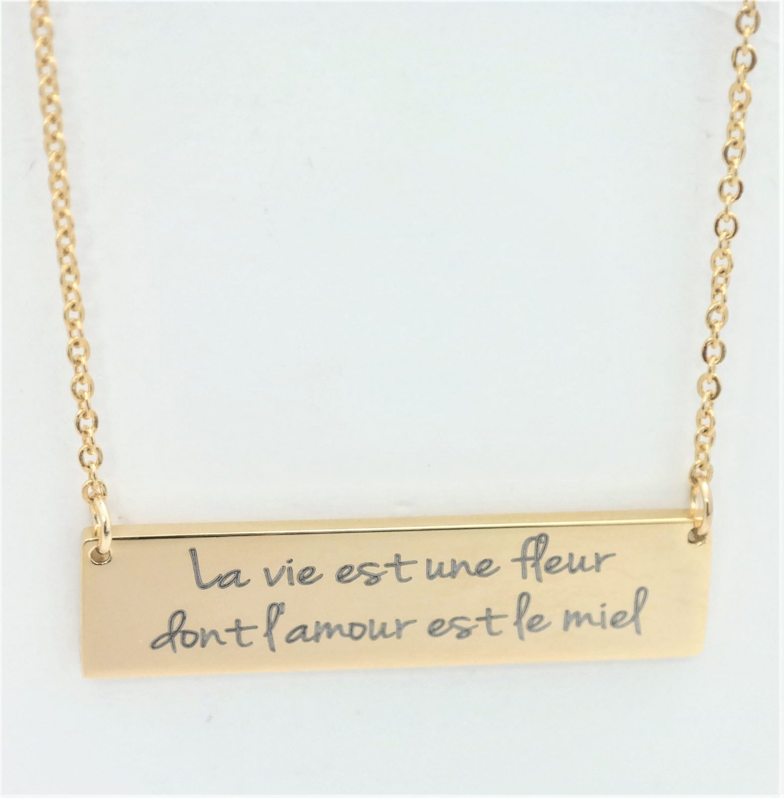 Pendentif personnalisé rectangulaire mode dernier cri de 40 mm x 10 mm – Image 3