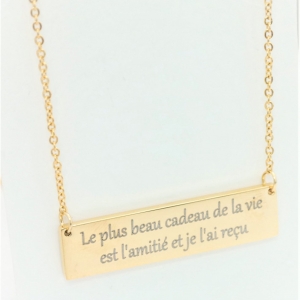 Pendentif personnalisé rectangulaire mode dernier cri de 40 mm x 10 mm