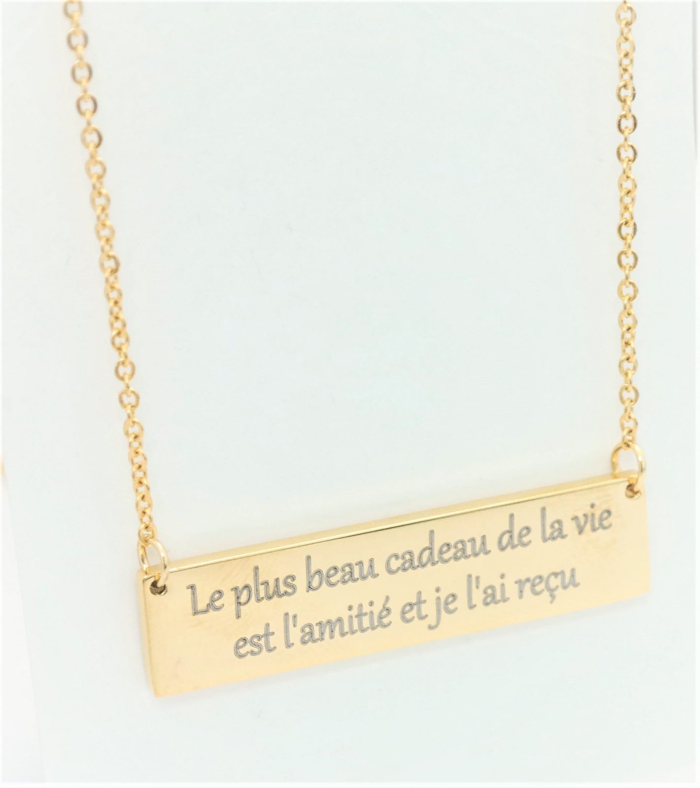 Pendentif personnalisé rectangulaire mode dernier cri de 40 mm x 10 mm