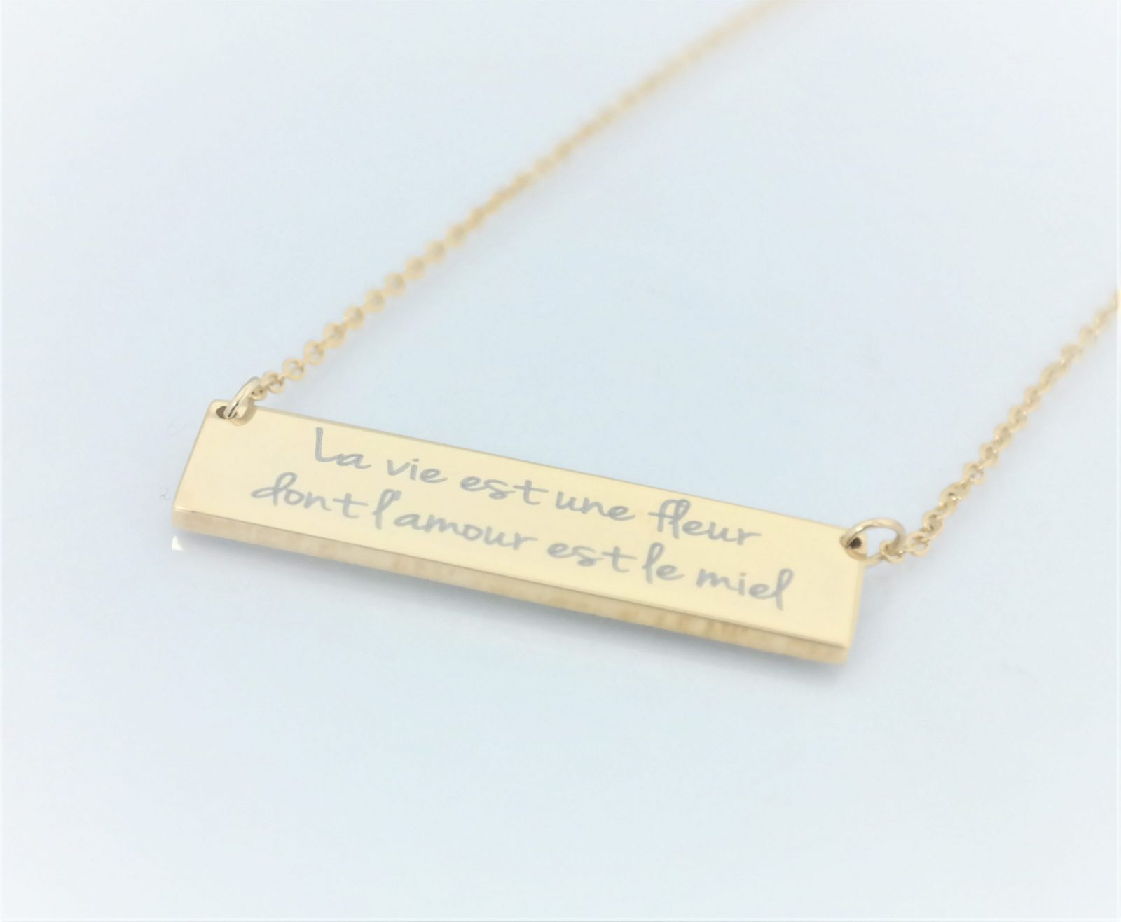 Trendy personalized pendant, rectangular 40mm x 10mm – Image 2