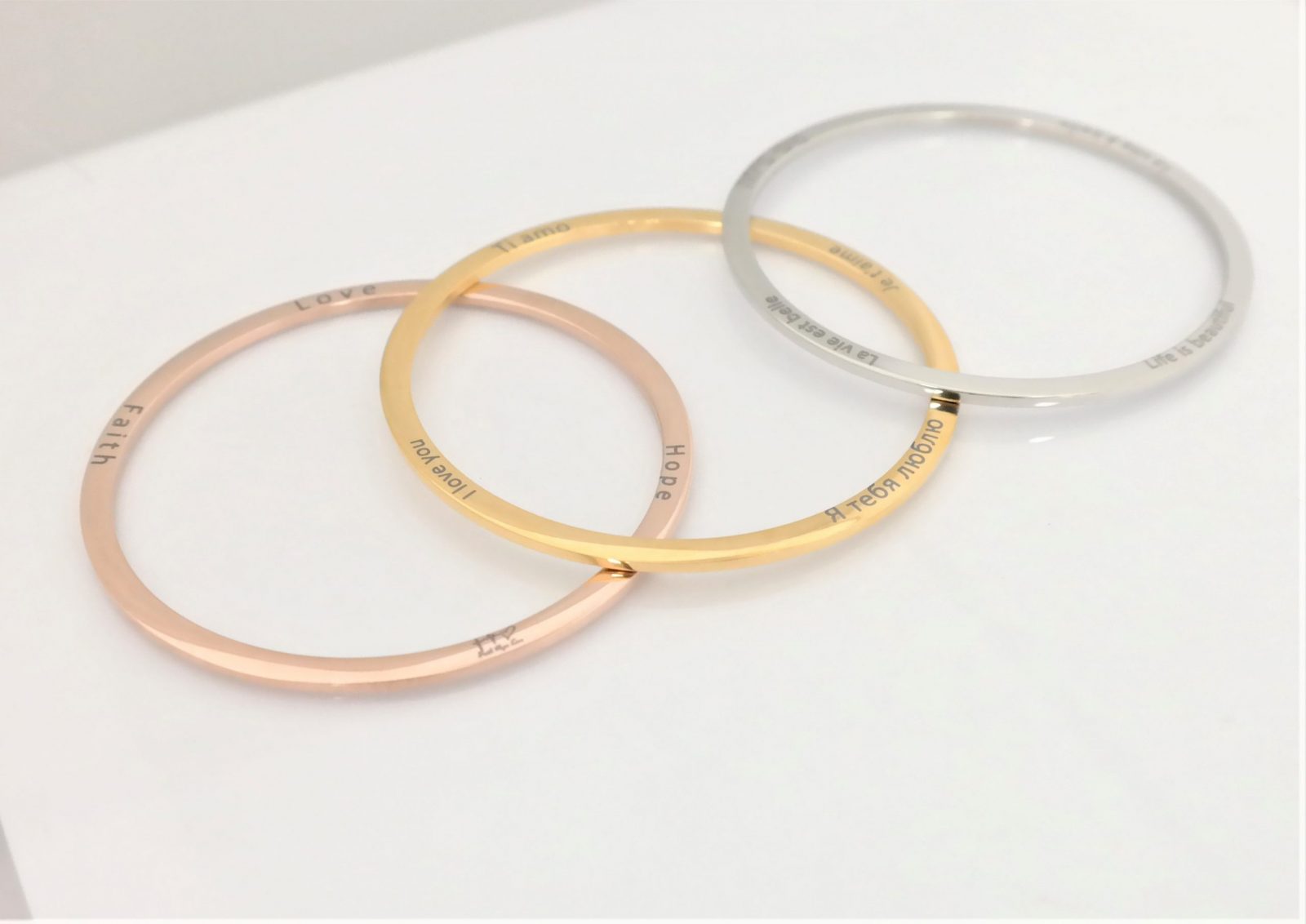 Bracelet rigide personnalisé gravure originale sur les côtés – Image 19