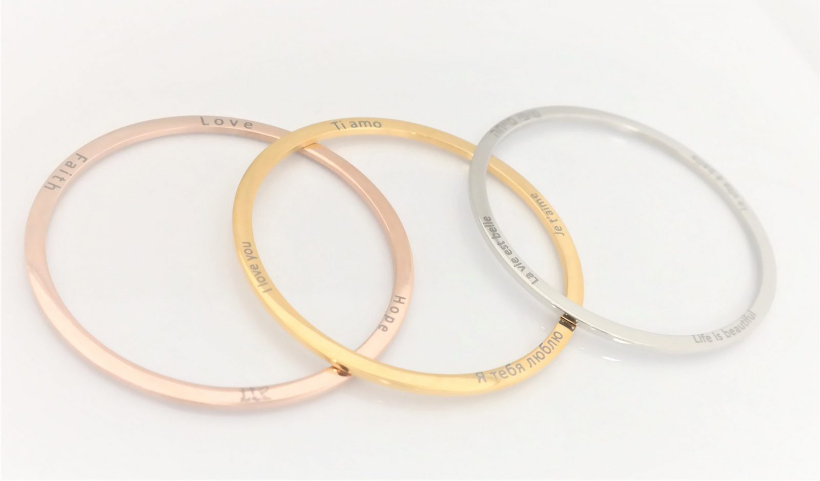 Bracelet rigide personnalisé gravure originale sur les côtés – Image 18