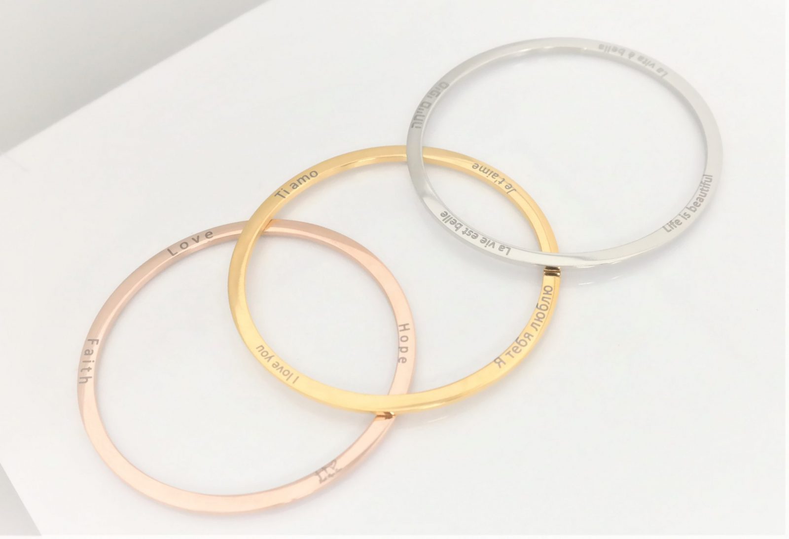 Bracelet rigide personnalisé gravure originale sur les côtés – Image 17