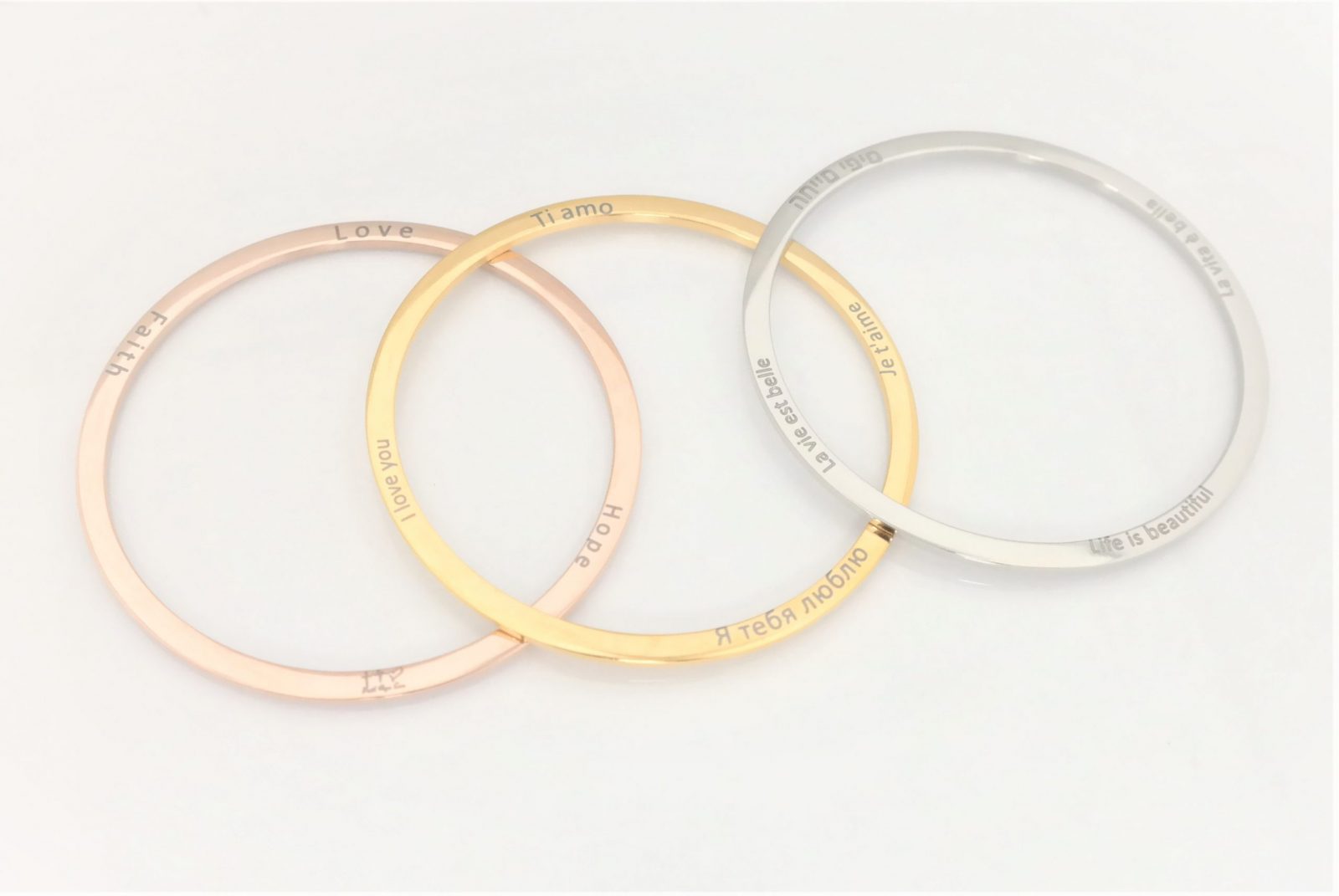 Bracelet rigide personnalisé gravure originale sur les côtés – Image 16