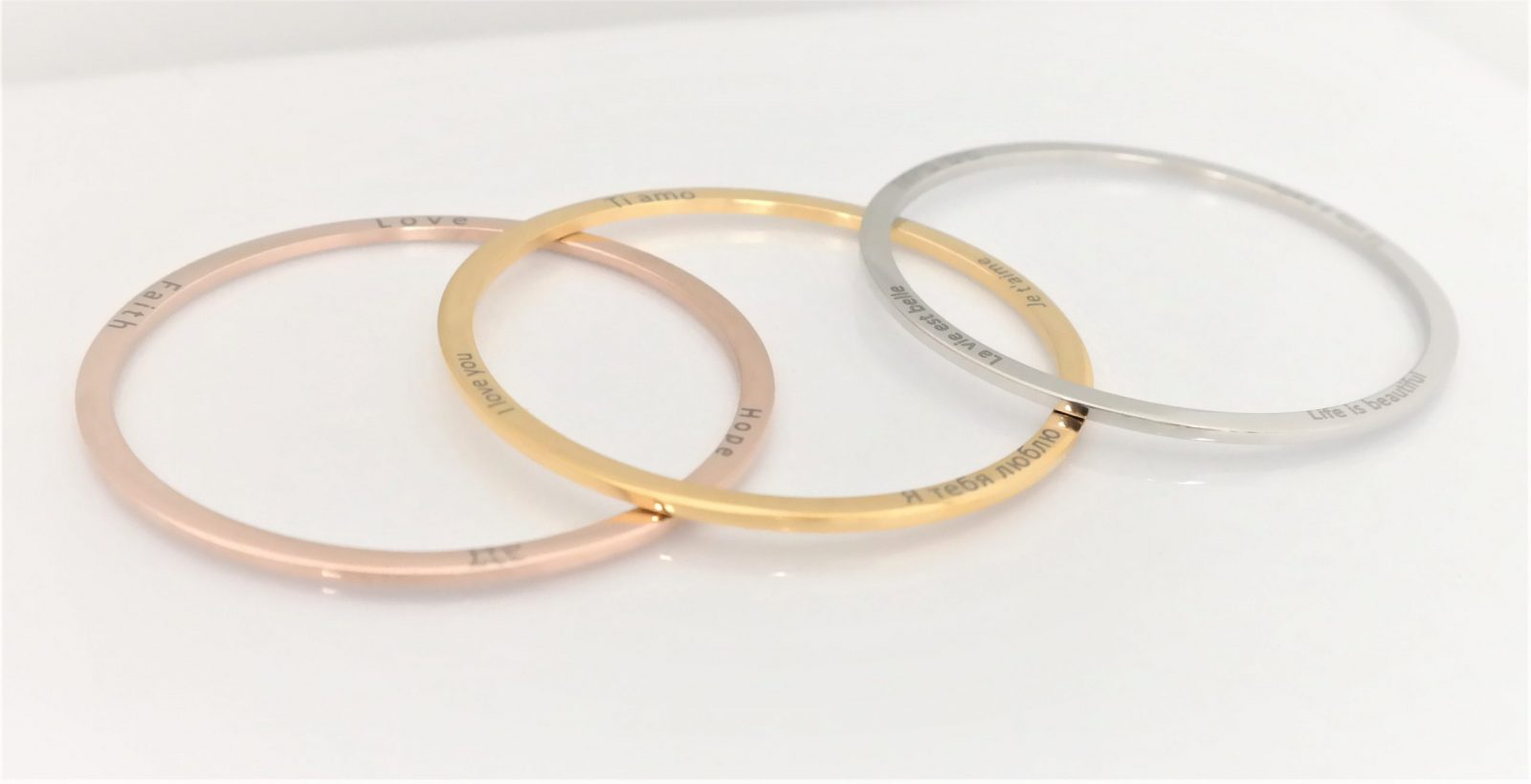 Bracelet rigide personnalisé gravure originale sur les côtés – Image 15