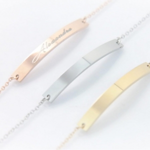 Bracelet identité de haute qualité personnalisé ajustable à votre poignet