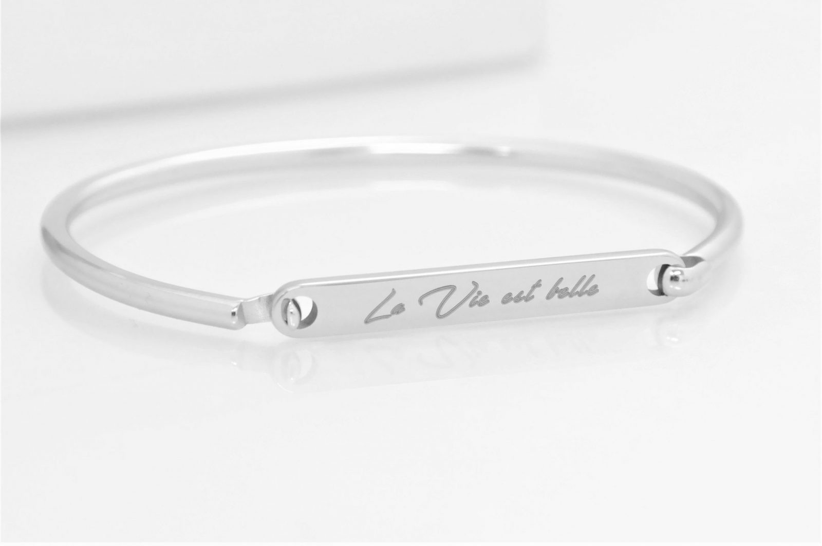 High quality personalized rigid bracelet with opening on the side – Image 23