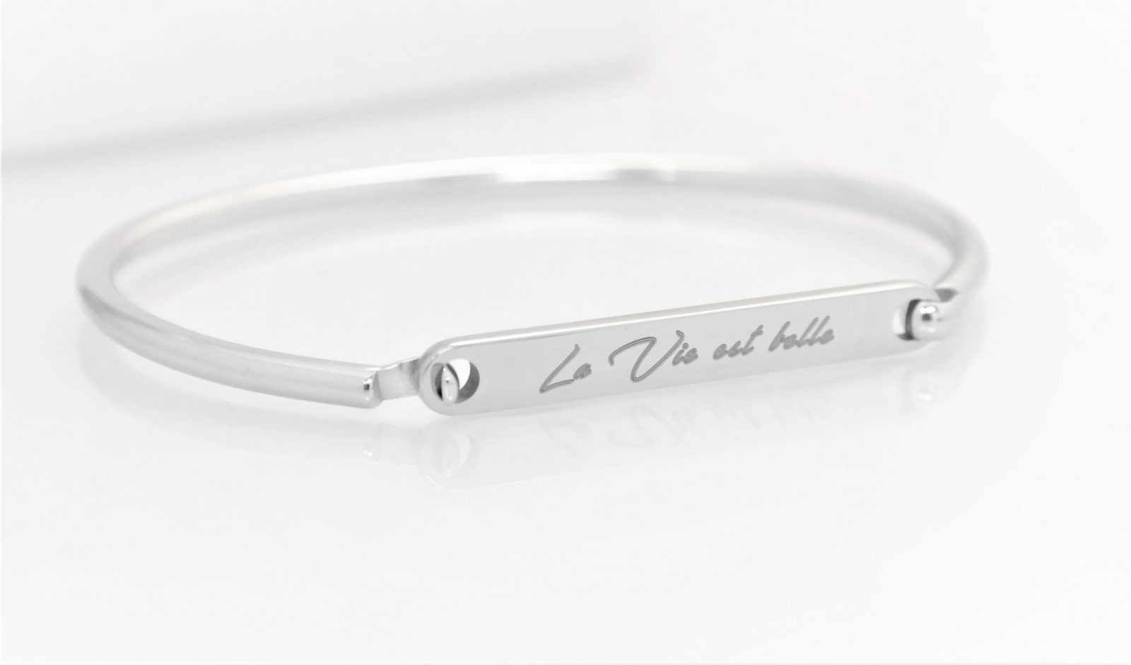 High quality personalized rigid bracelet with opening on the side – Image 22