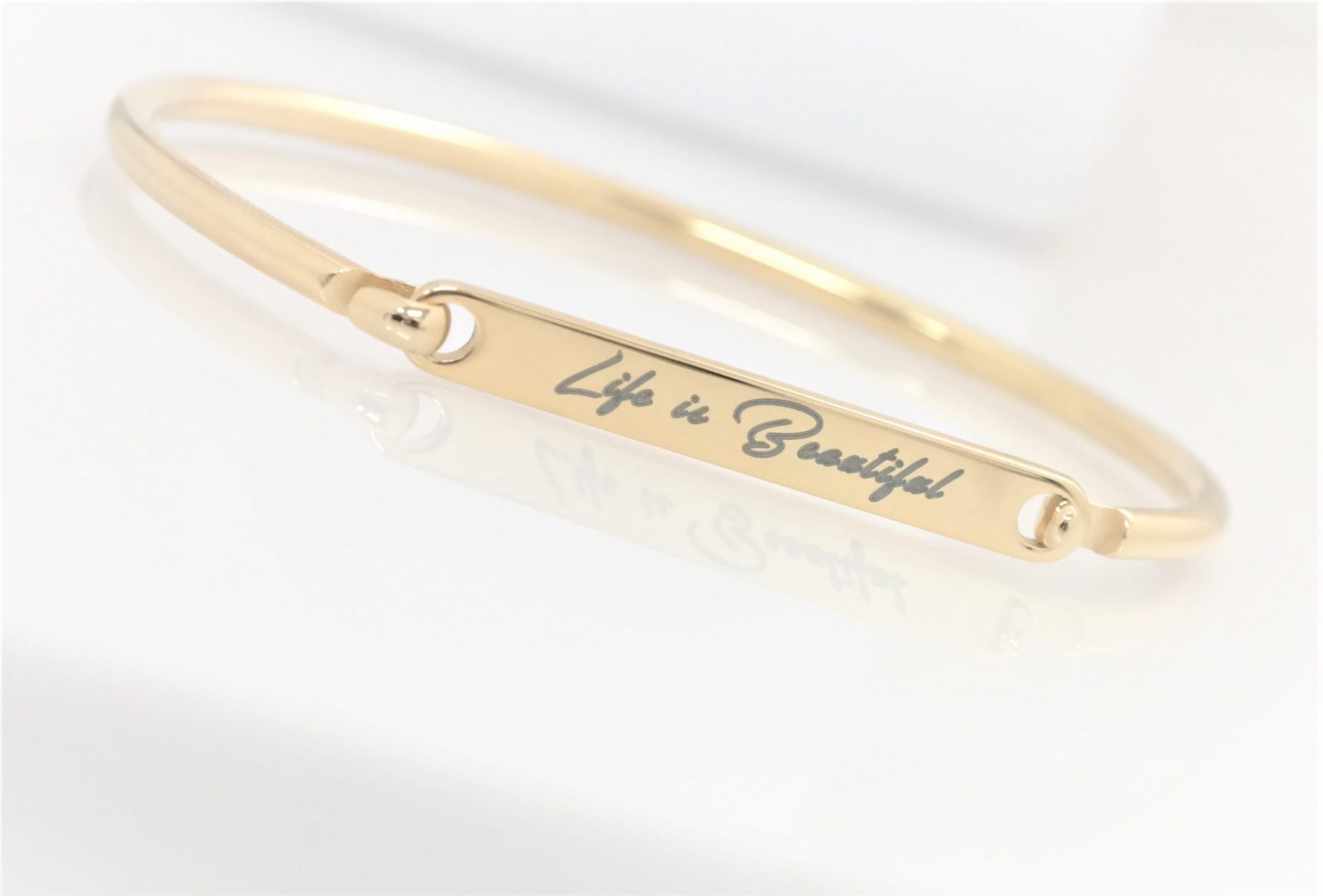 High quality personalized rigid bracelet with opening on the side – Image 14