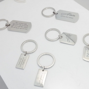 Personalized gift stainless steel keychain