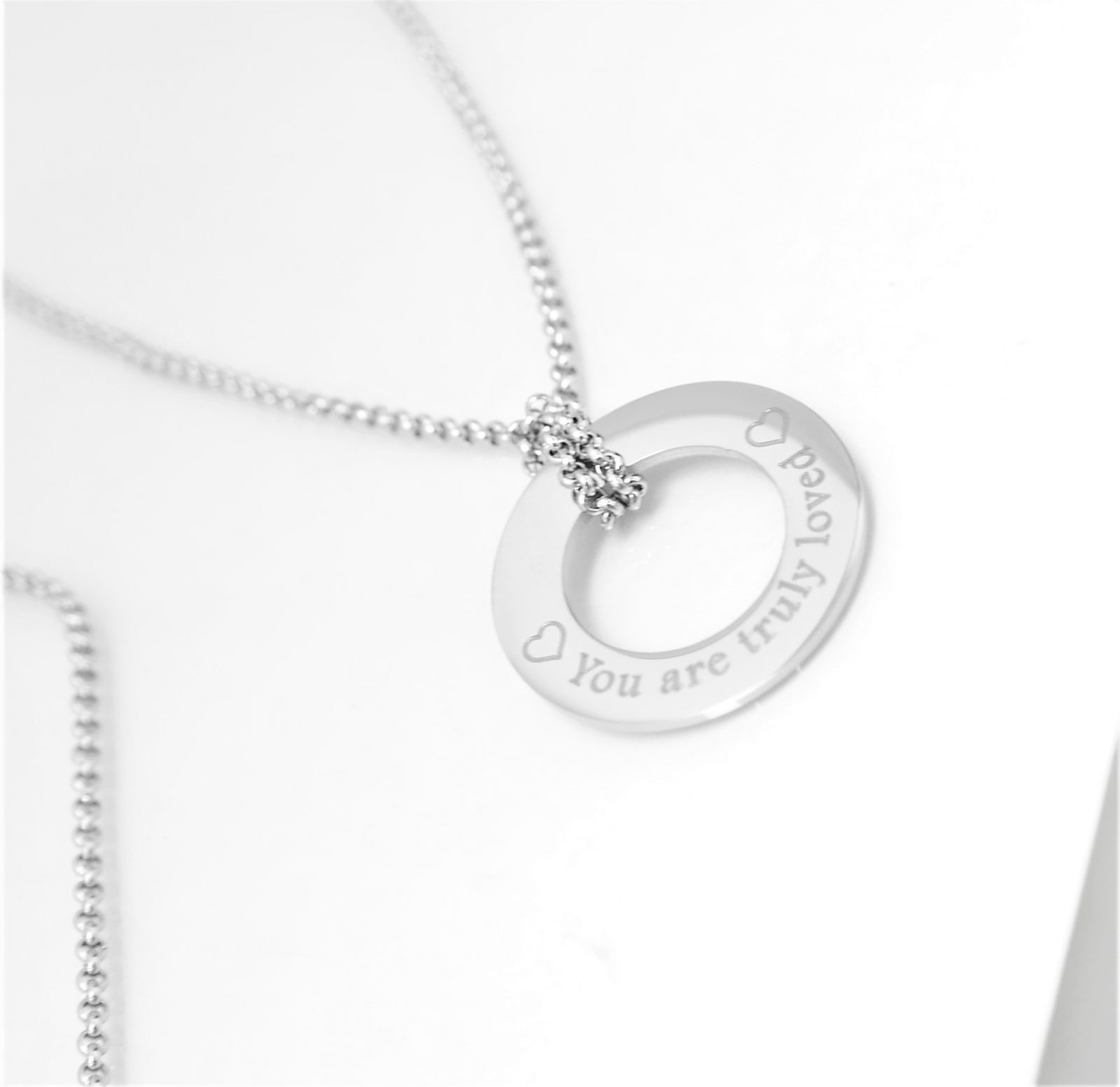 Trendy modern personalized donut pendant with chain avaialble in three beautiful colours – Image 13