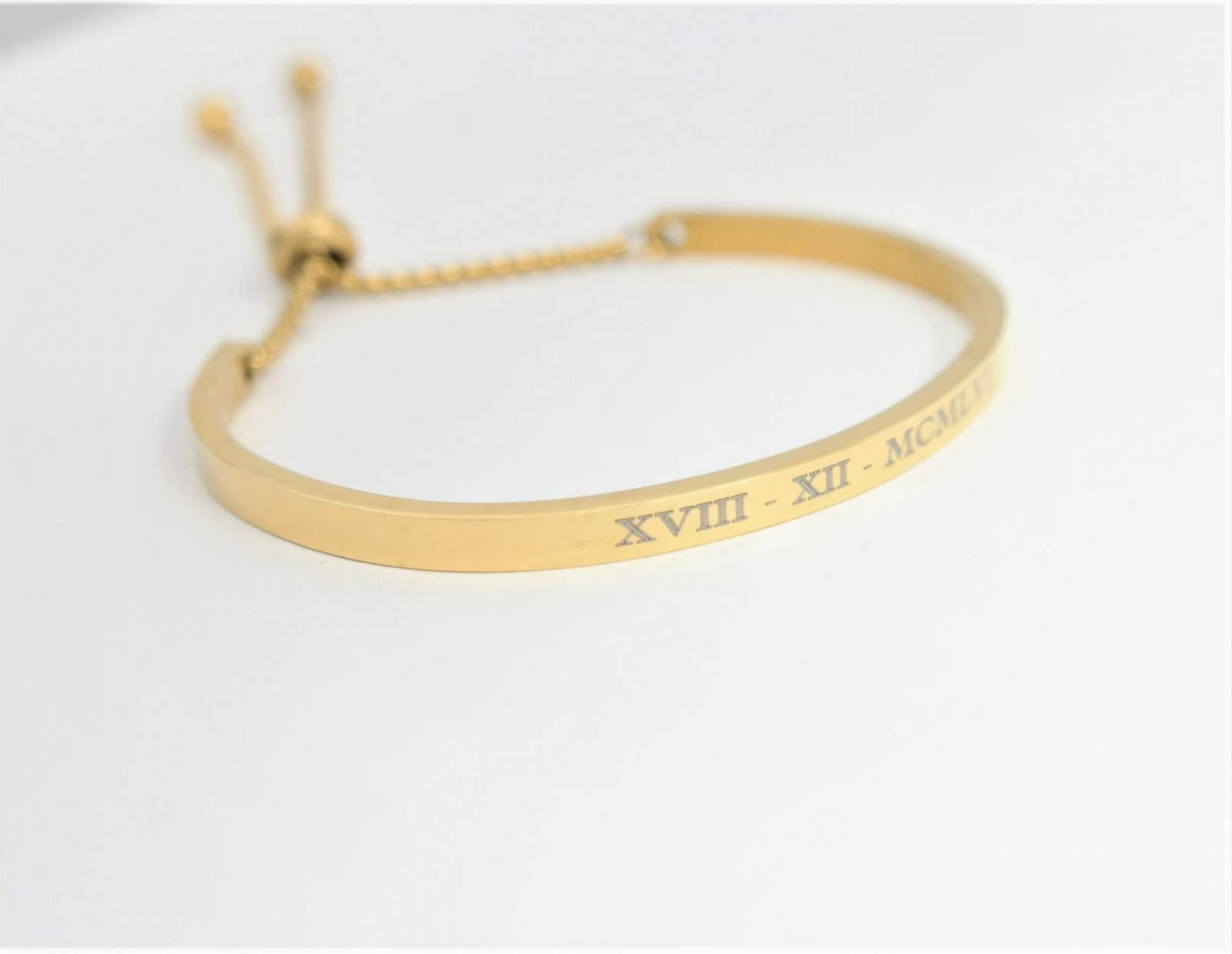 Trendy personalized bracelet covers 2/3 of the wrist available in gold and silver finish – Image 3