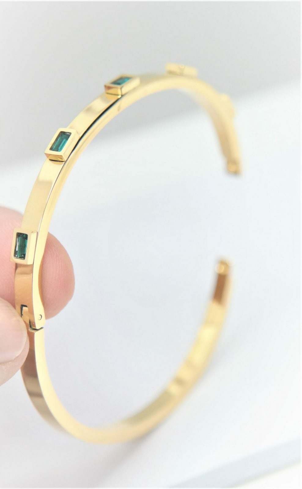 Bracelet avec pierres baguette ou pierres rondes incrustées – Image 17