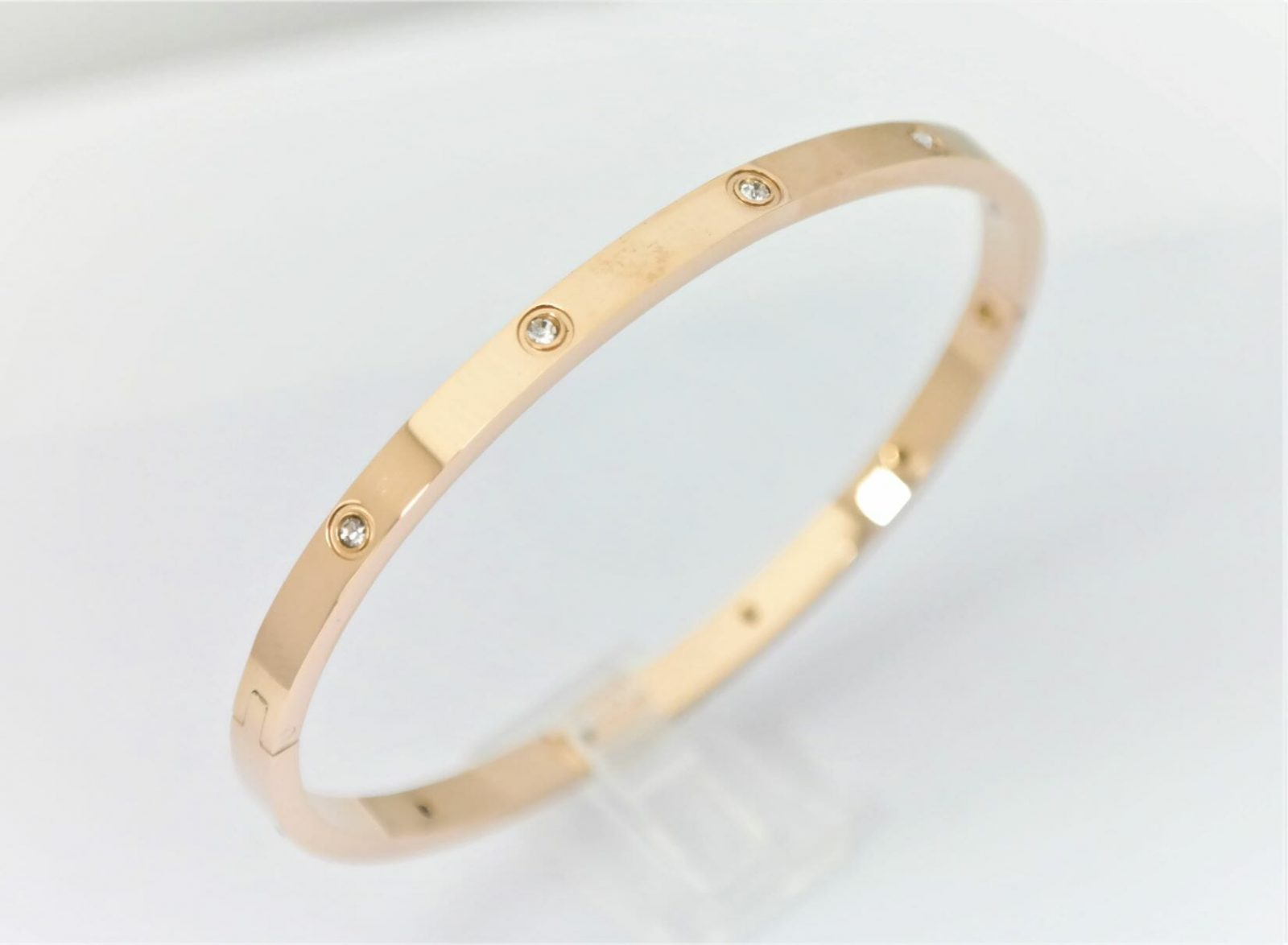 Bracelet avec pierres baguette ou pierres rondes incrustées – Image 6