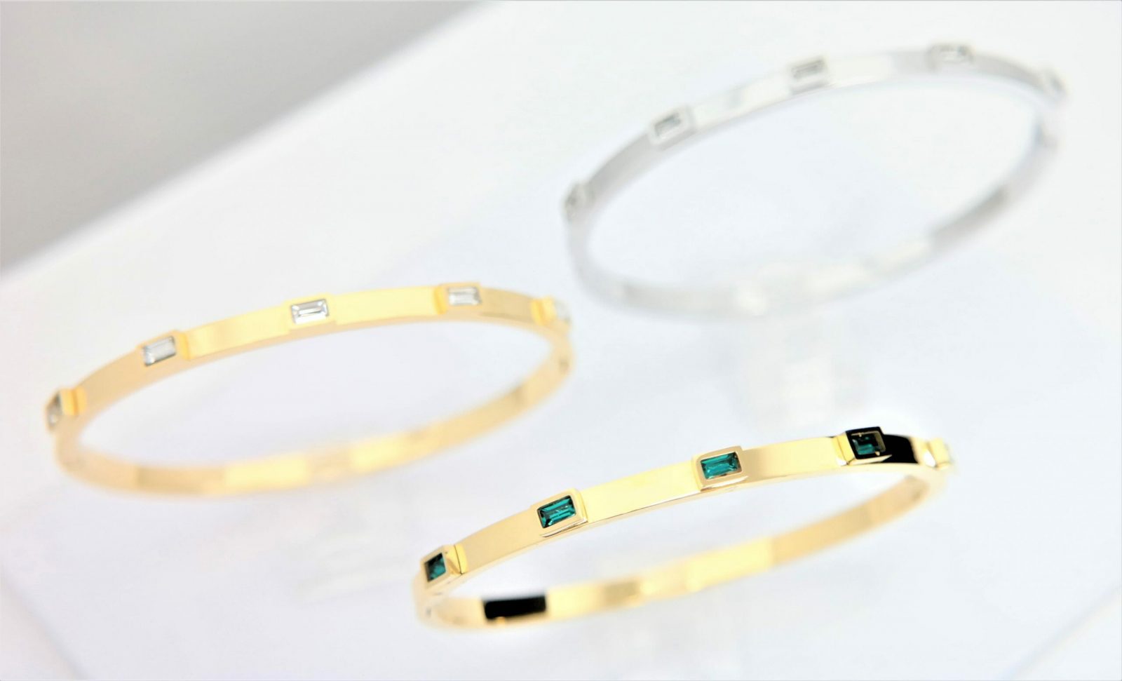 Bracelet avec pierres baguette ou pierres rondes incrustées – Image 12