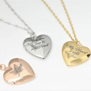 Beautiful personalized locket heart,high quality, high polish stainless steel