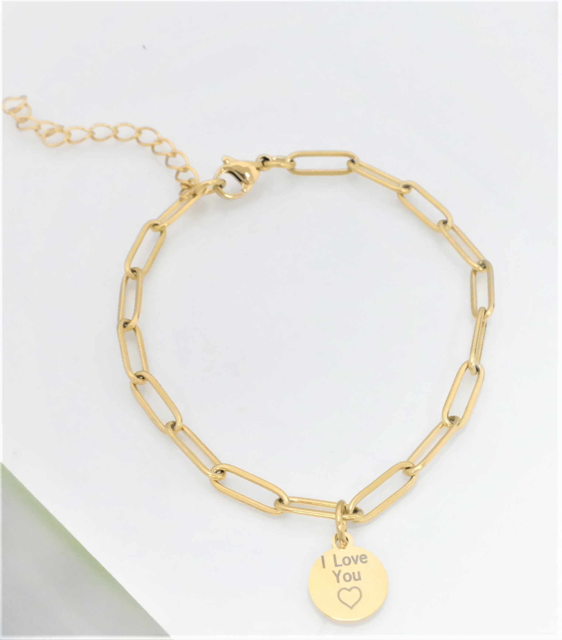 4mm fashion link bracelet with assorted/contrasting personalized medal – Image 22