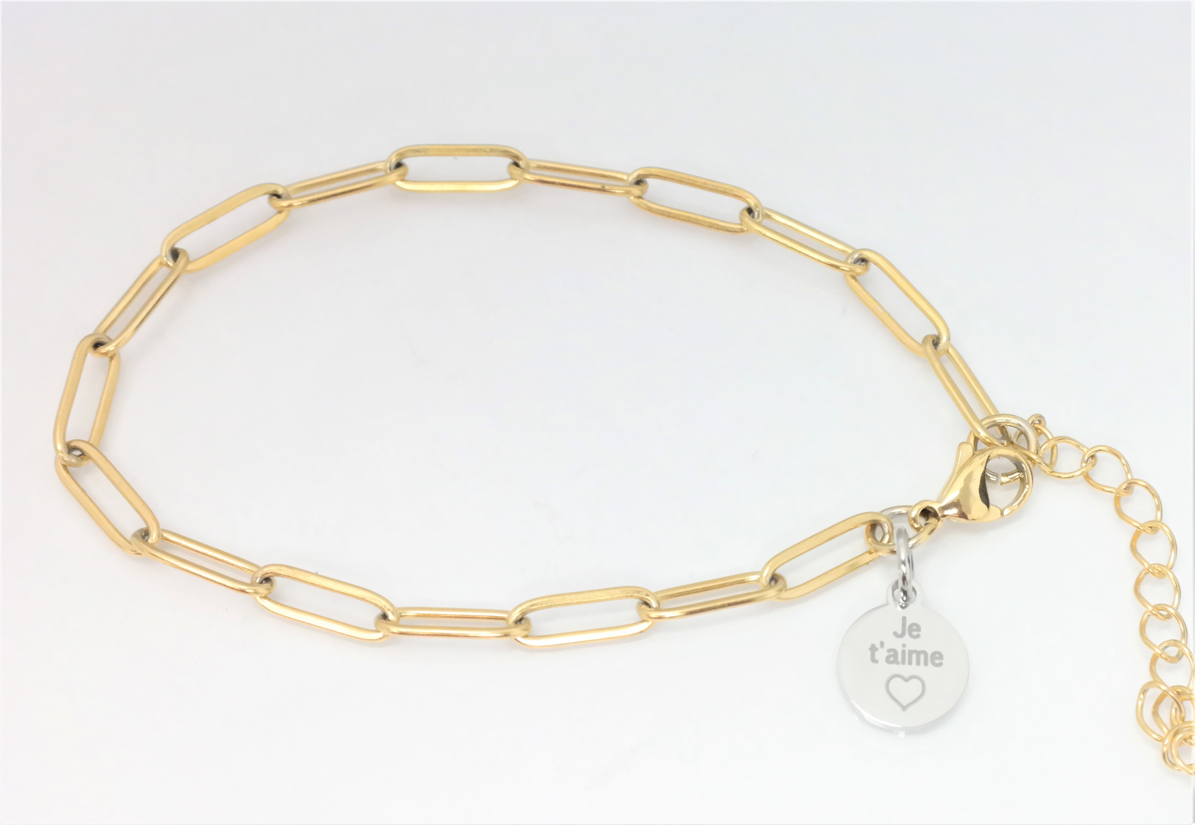 4mm fashion link bracelet with assorted/contrasting personalized medal – Image 19