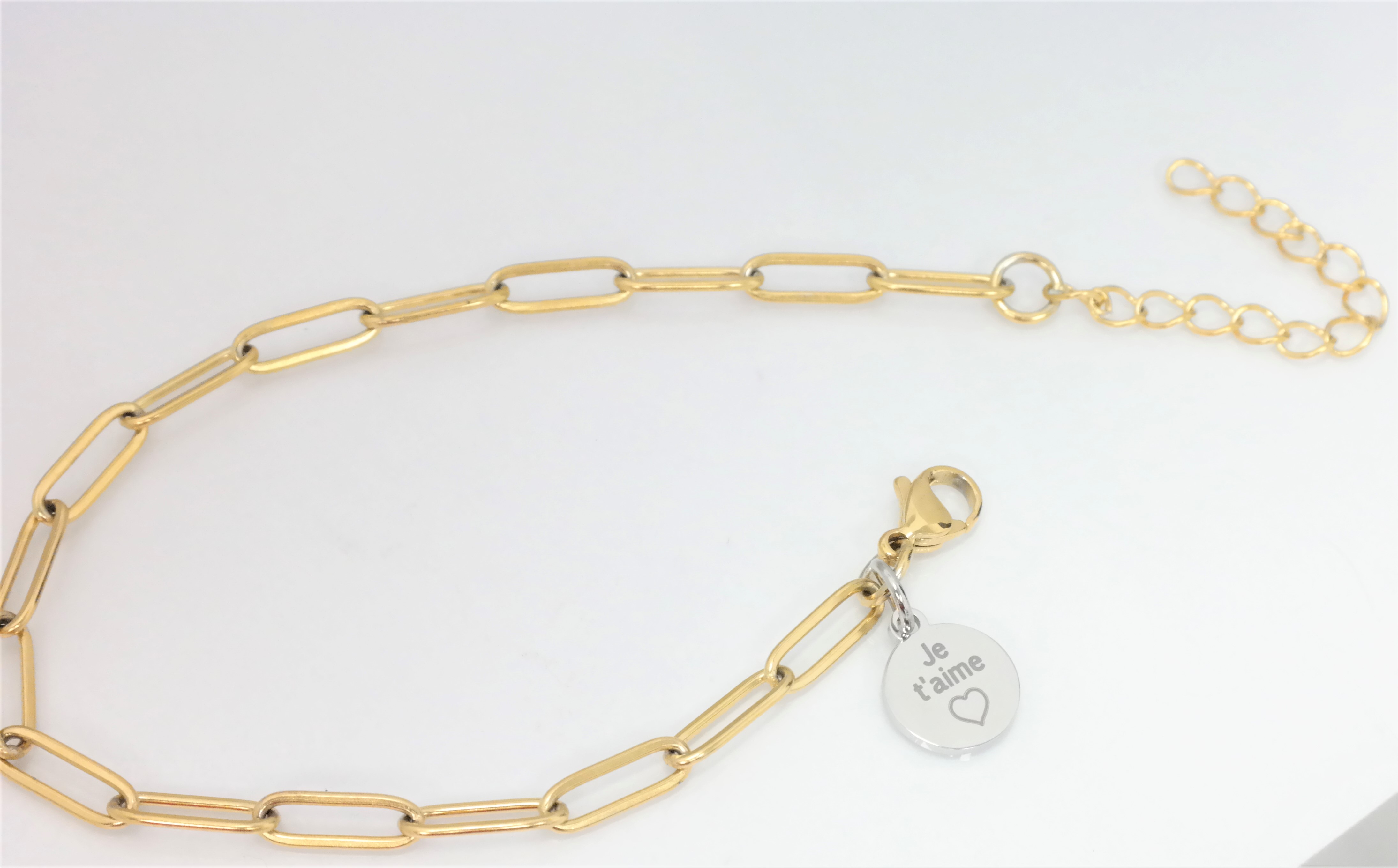 4mm fashion link bracelet with assorted/contrasting personalized medal – Image 18
