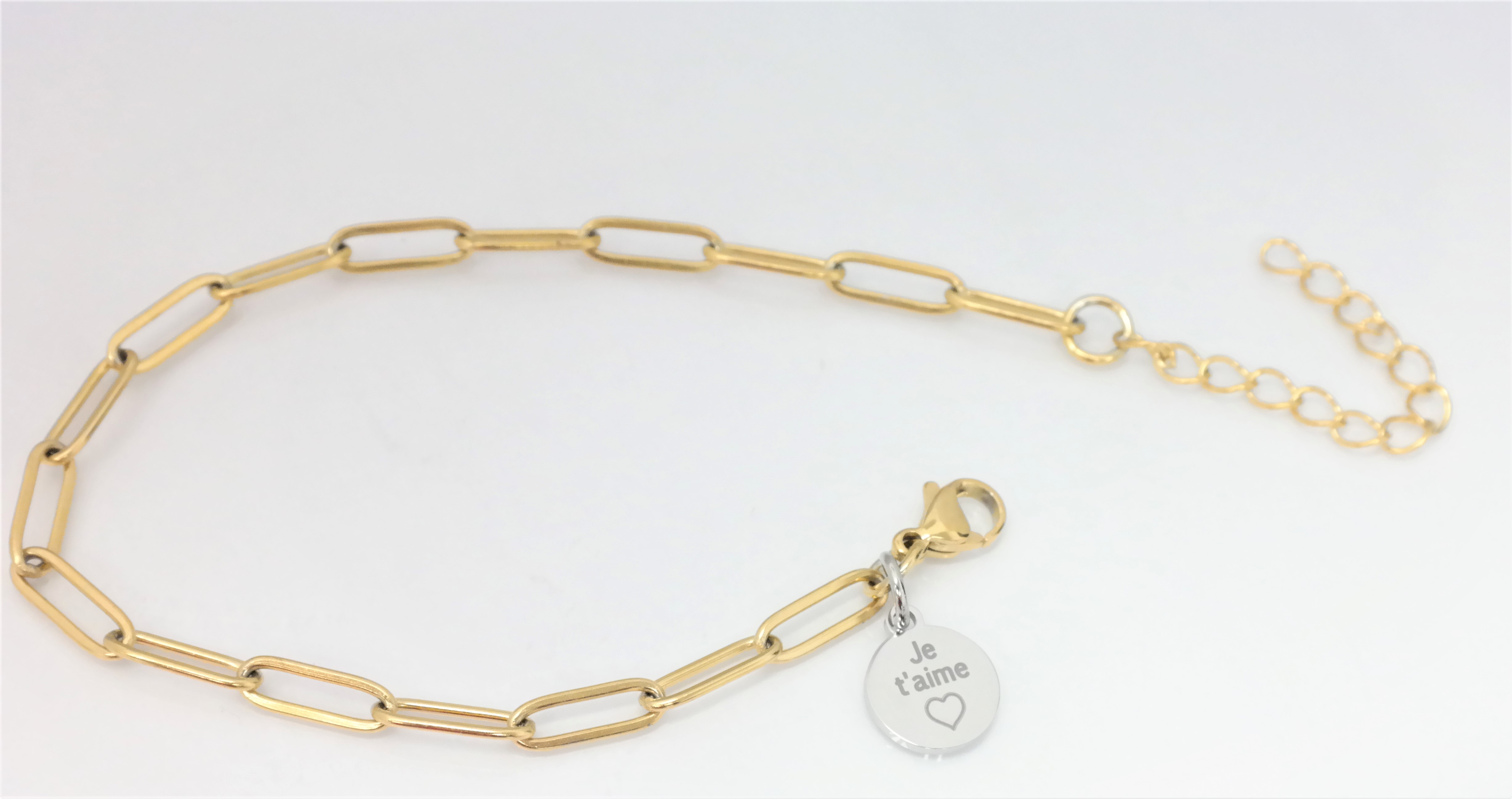 4mm fashion link bracelet with assorted/contrasting personalized medal – Image 17