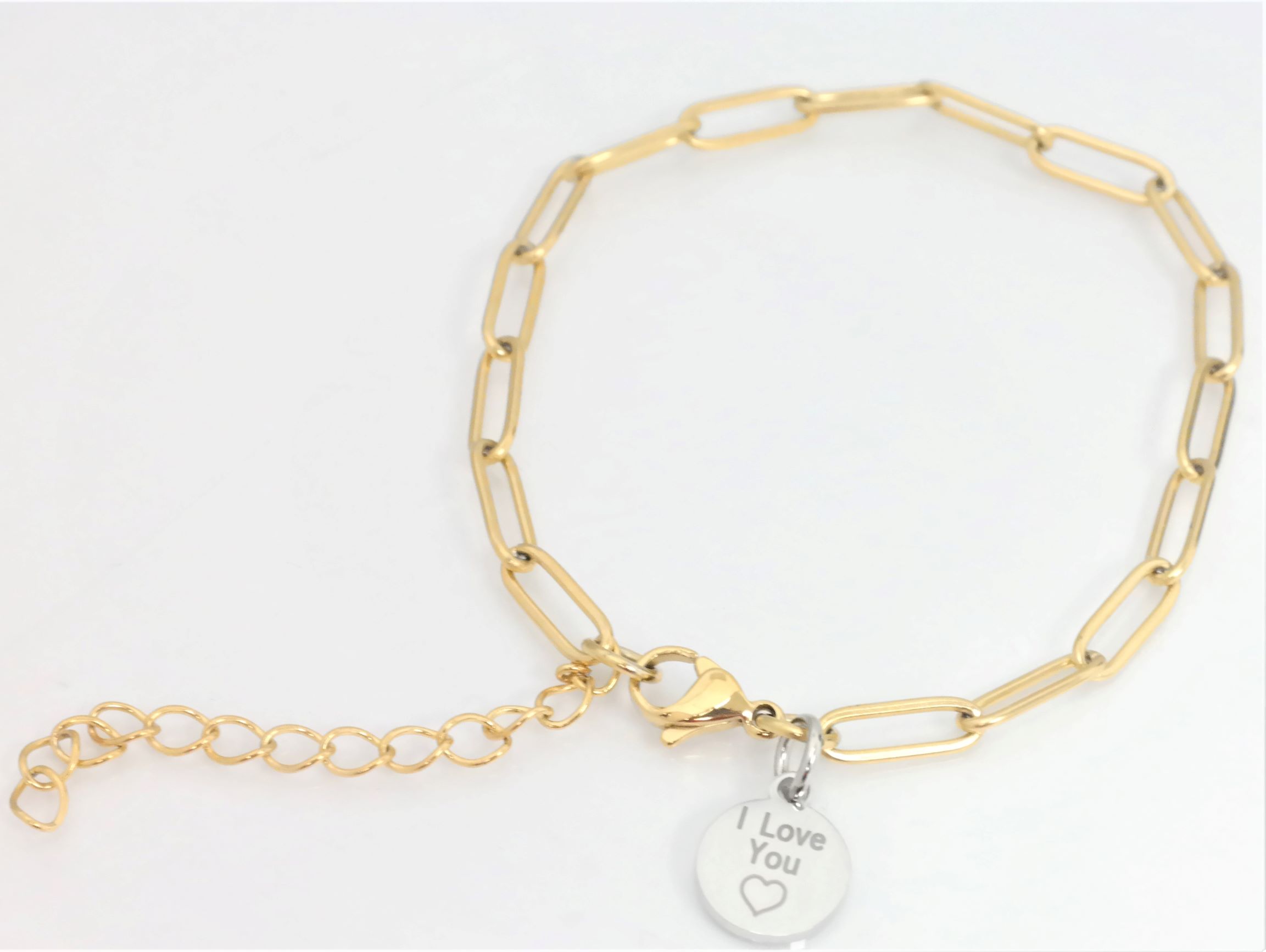4mm fashion link bracelet with assorted/contrasting personalized medal – Image 12