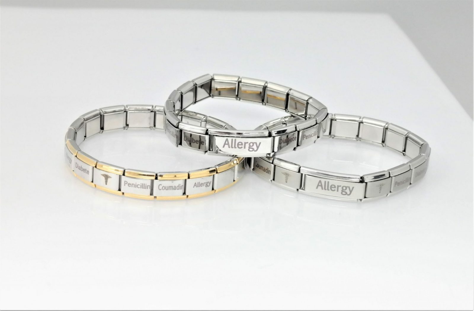 Elegant stretchy personalized medical bracelet, perfectly adapted to your wrist, comfortable and useful – Image 15