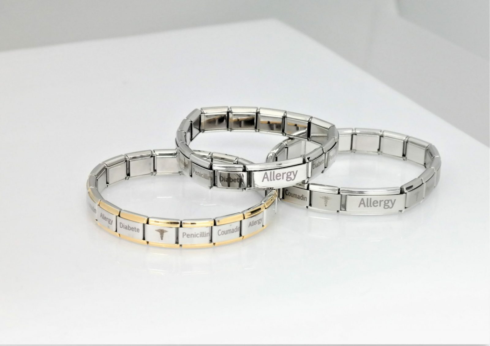 Elegant stretchy personalized medical bracelet, perfectly adapted to your wrist, comfortable and useful – Image 14