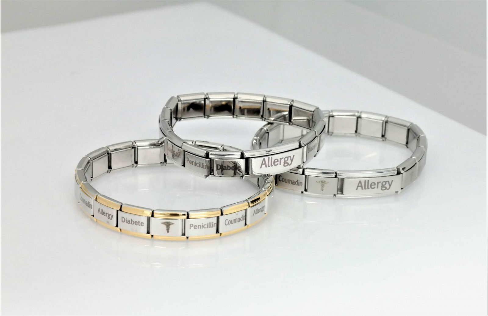 Elegant stretchy personalized medical bracelet, perfectly adapted to your wrist, comfortable and useful – Image 13