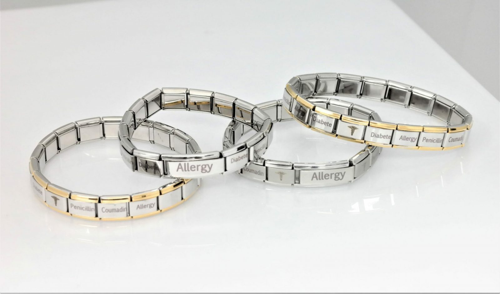 Elegant stretchy personalized medical bracelet, perfectly adapted to your wrist, comfortable and useful – Image 12