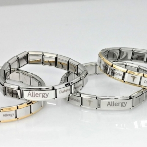 Bracelet médical extensible personnalisé en acier de haute qualité, confortable élégant