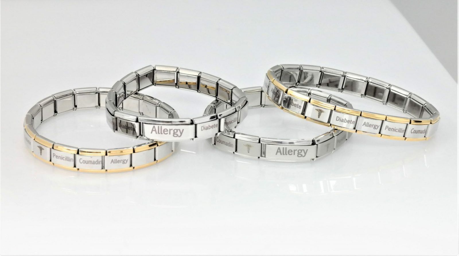 Elegant stretchy personalized medical bracelet, perfectly adapted to your wrist, comfortable and useful – Image 10