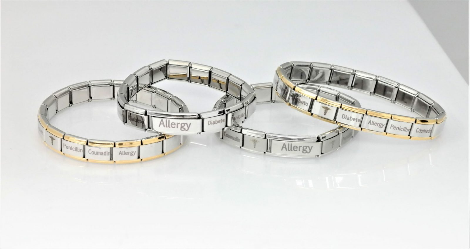 Elegant stretchy personalized medical bracelet, perfectly adapted to your wrist, comfortable and useful – Image 9