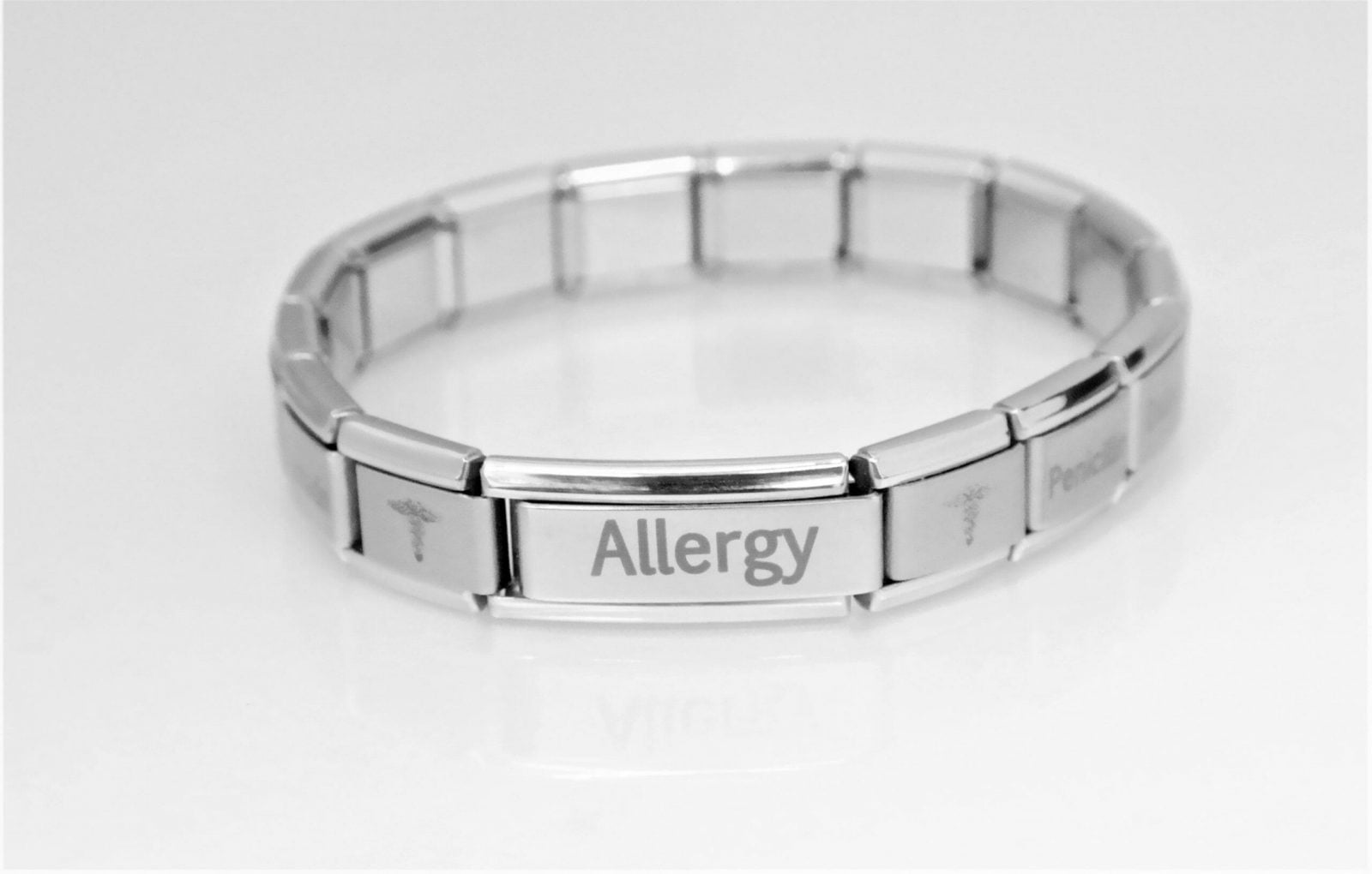 Elegant stretchy personalized medical bracelet, perfectly adapted to your wrist, comfortable and useful – Image 7