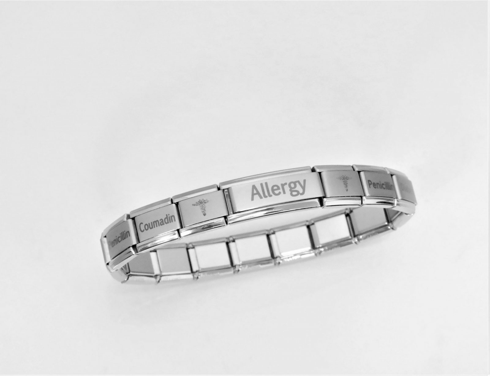 Elegant stretchy personalized medical bracelet, perfectly adapted to your wrist, comfortable and useful – Image 4