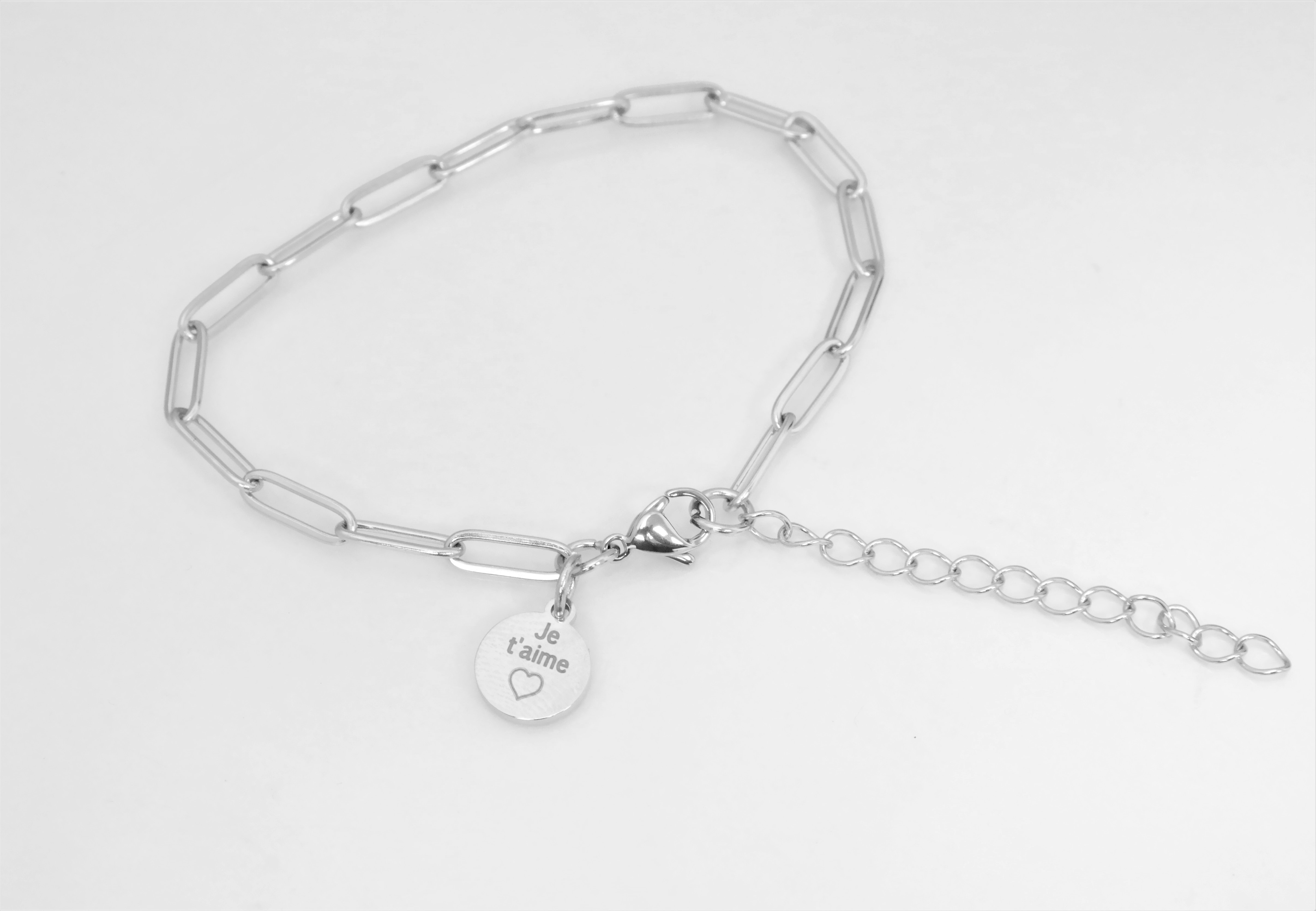 4mm fashion link bracelet with assorted/contrasting personalized medal – Image 10
