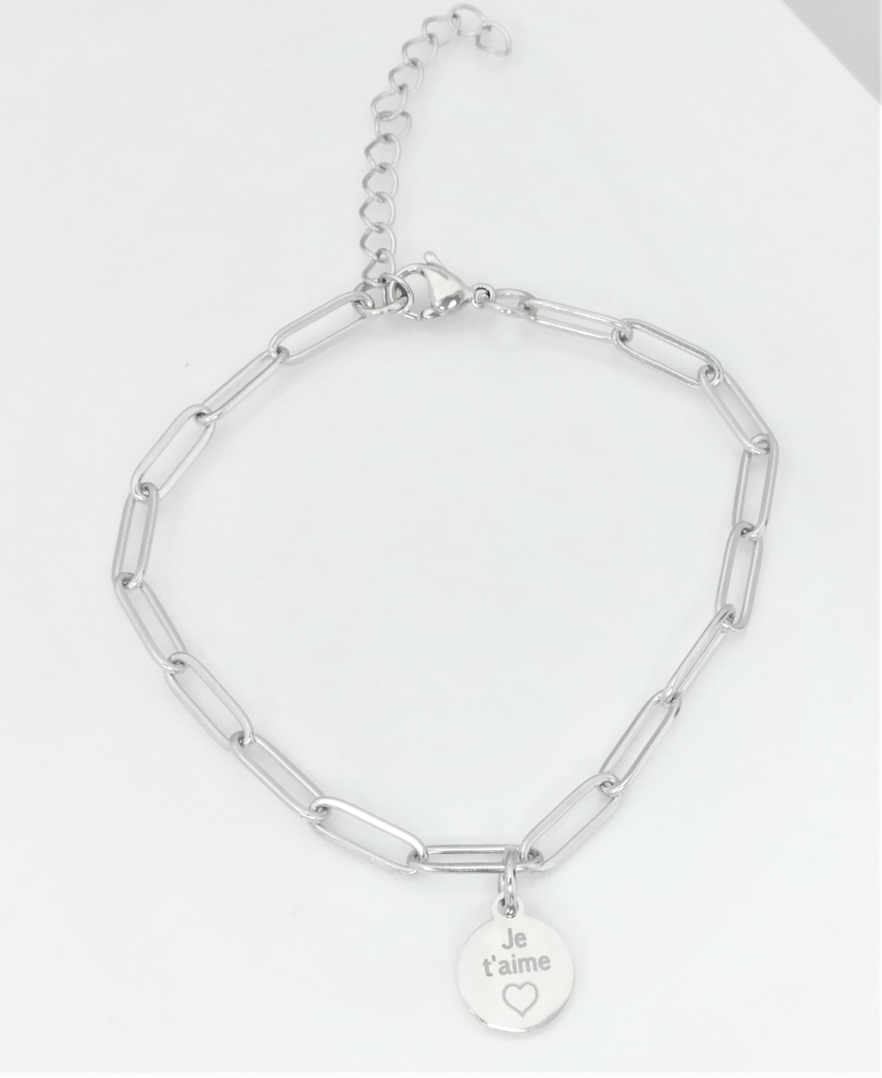 4mm fashion link bracelet with assorted/contrasting personalized medal – Image 7