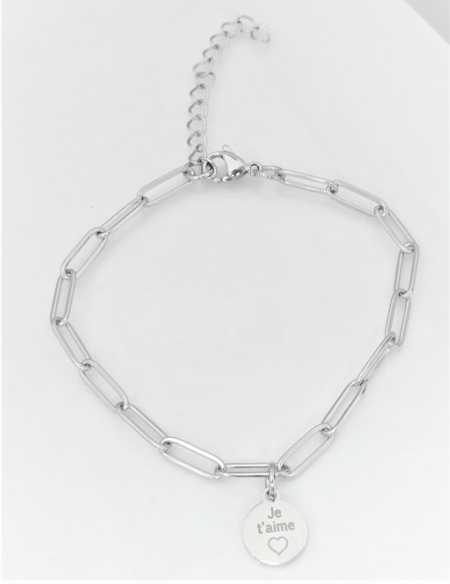 4mm fashion link bracelet with assorted/contrasting personalized medal – Image 6