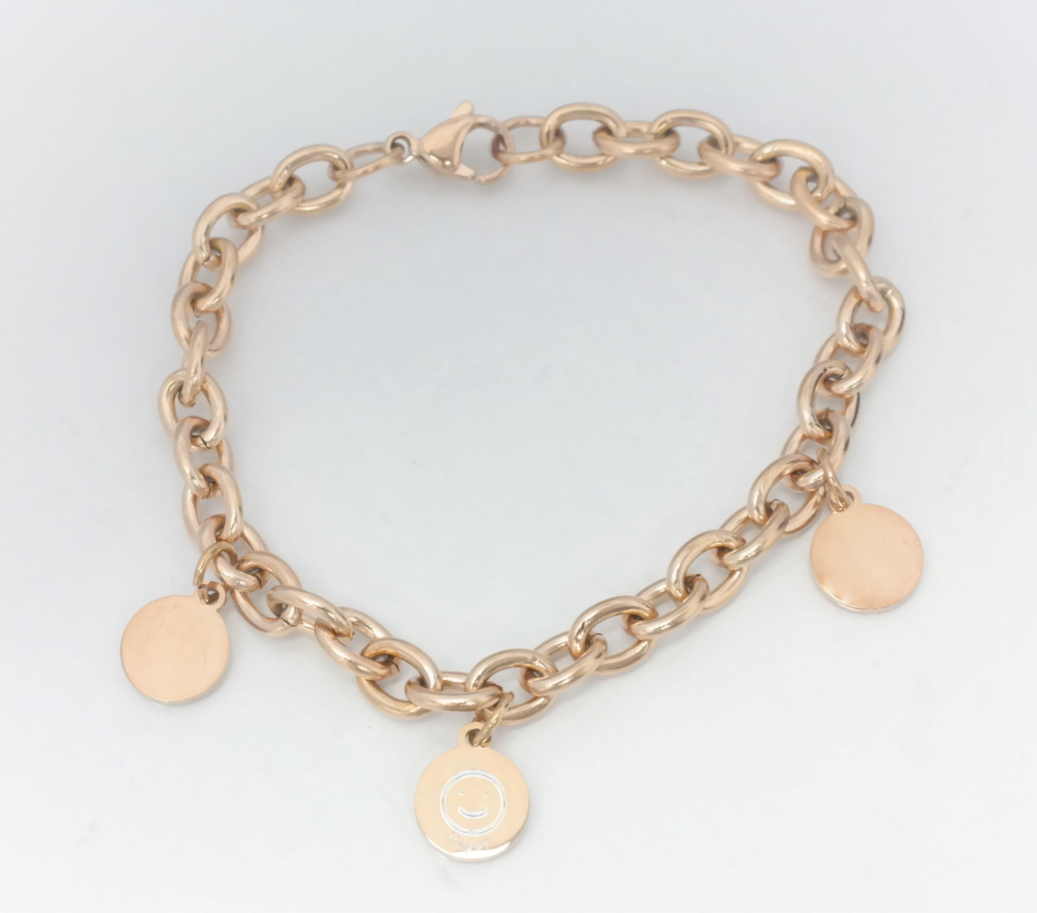 Personalized "Rolo" link bracelet with engraved medals – Image 6