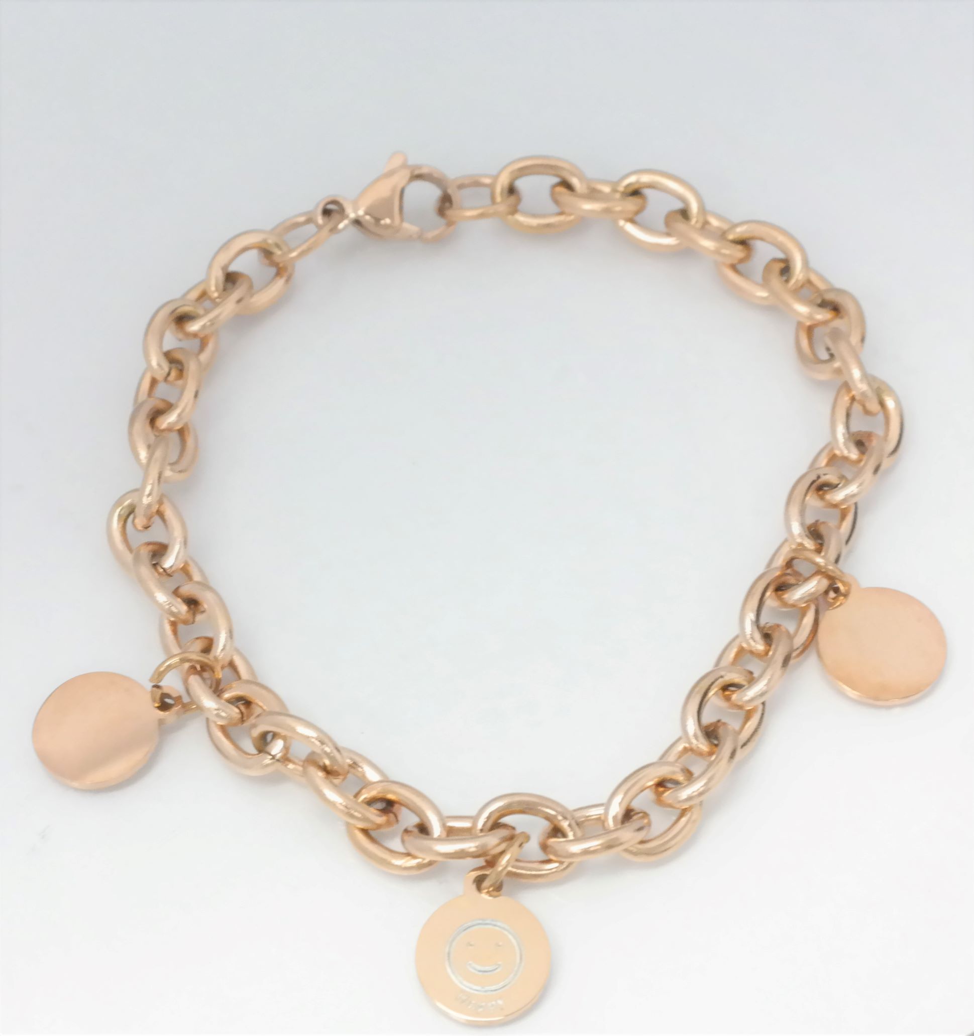 Personalized "Rolo" link bracelet with engraved medals – Image 5