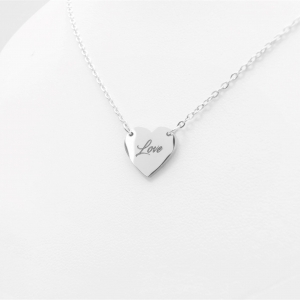 Collier cœur personnalisé pour femme en acier de haute qualité