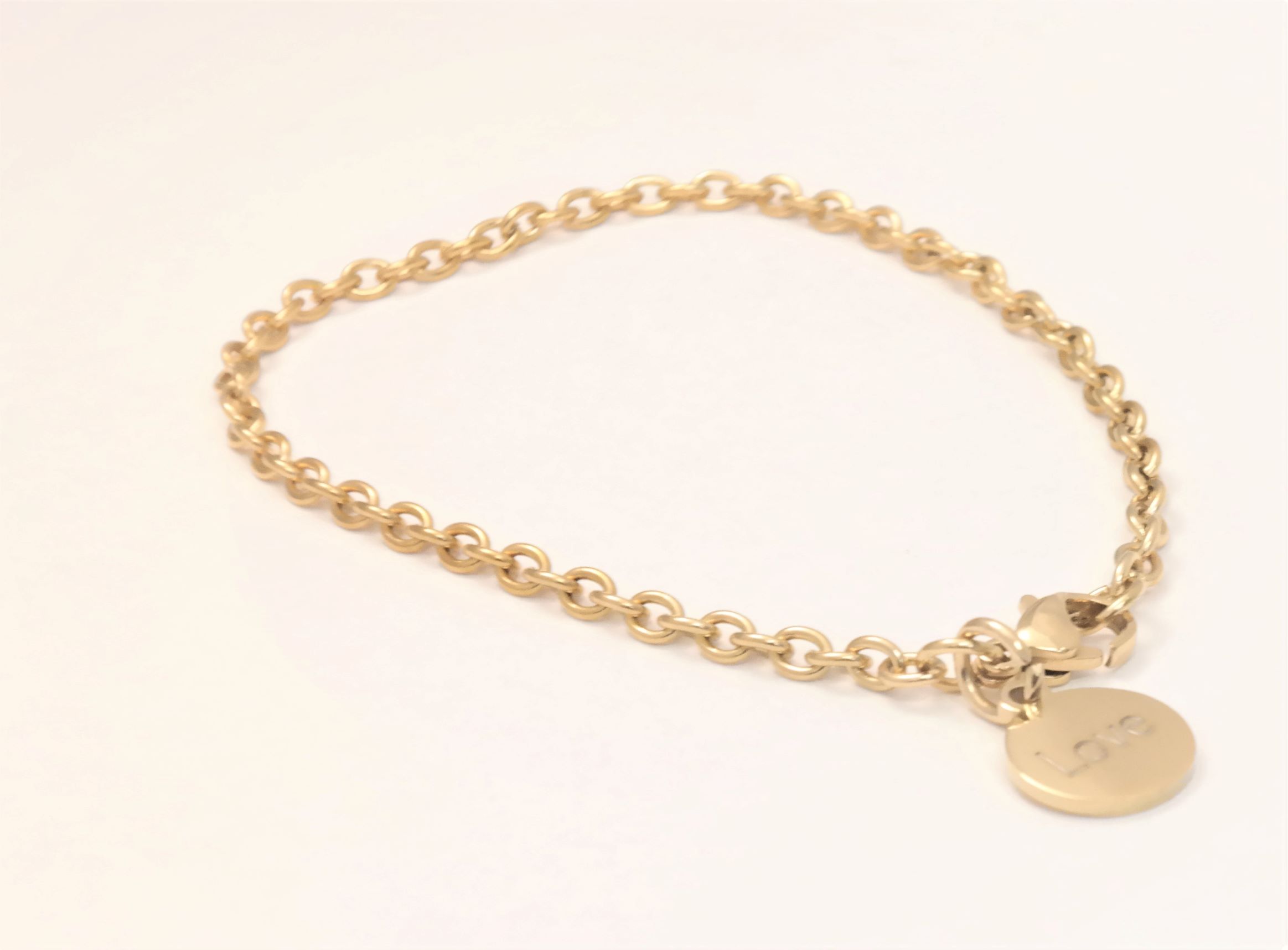 Personalized stainless steel trendy link 3mm bracelet – Image 3