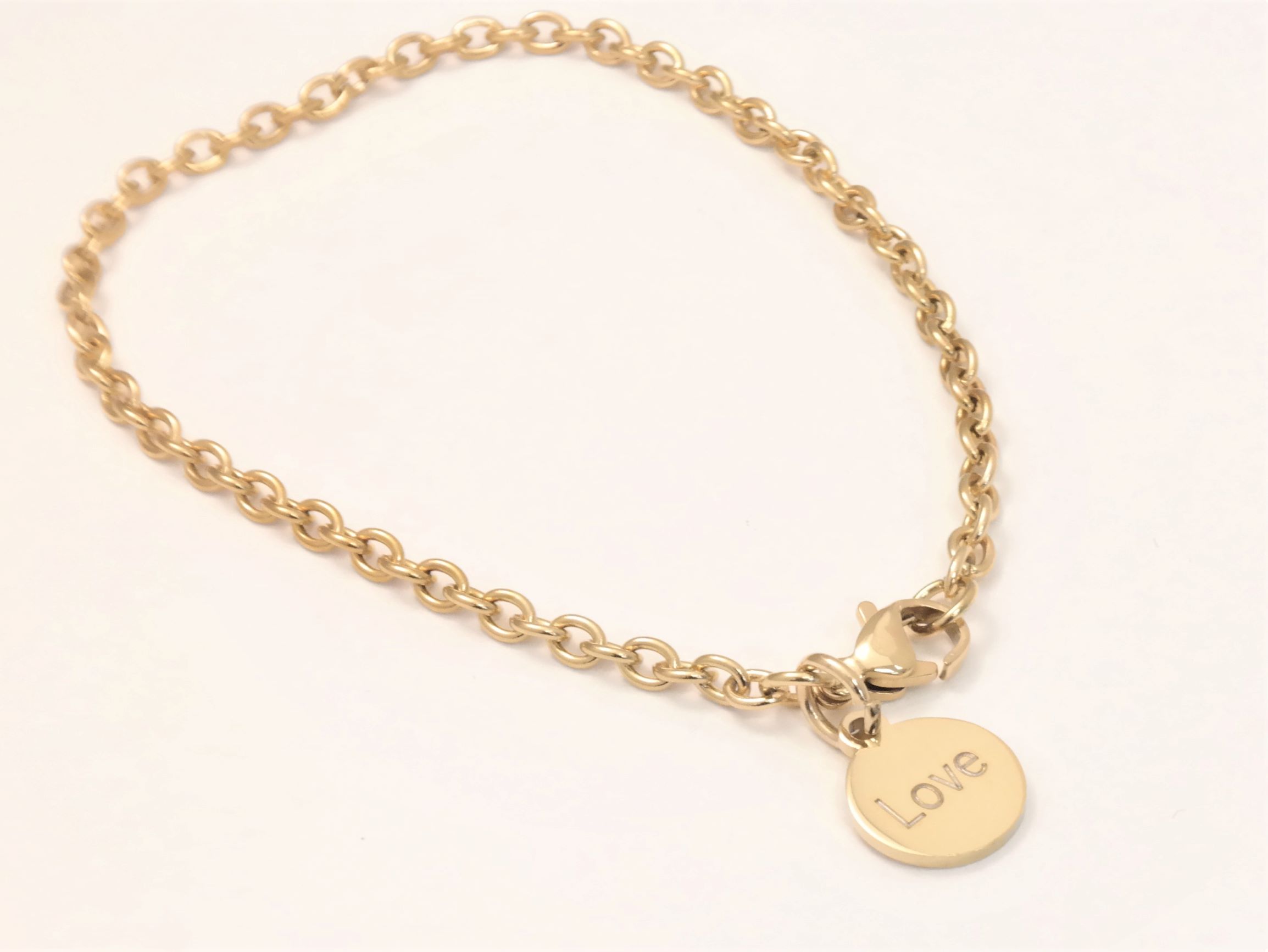 Personalized stainless steel trendy link 3mm bracelet – Image 2