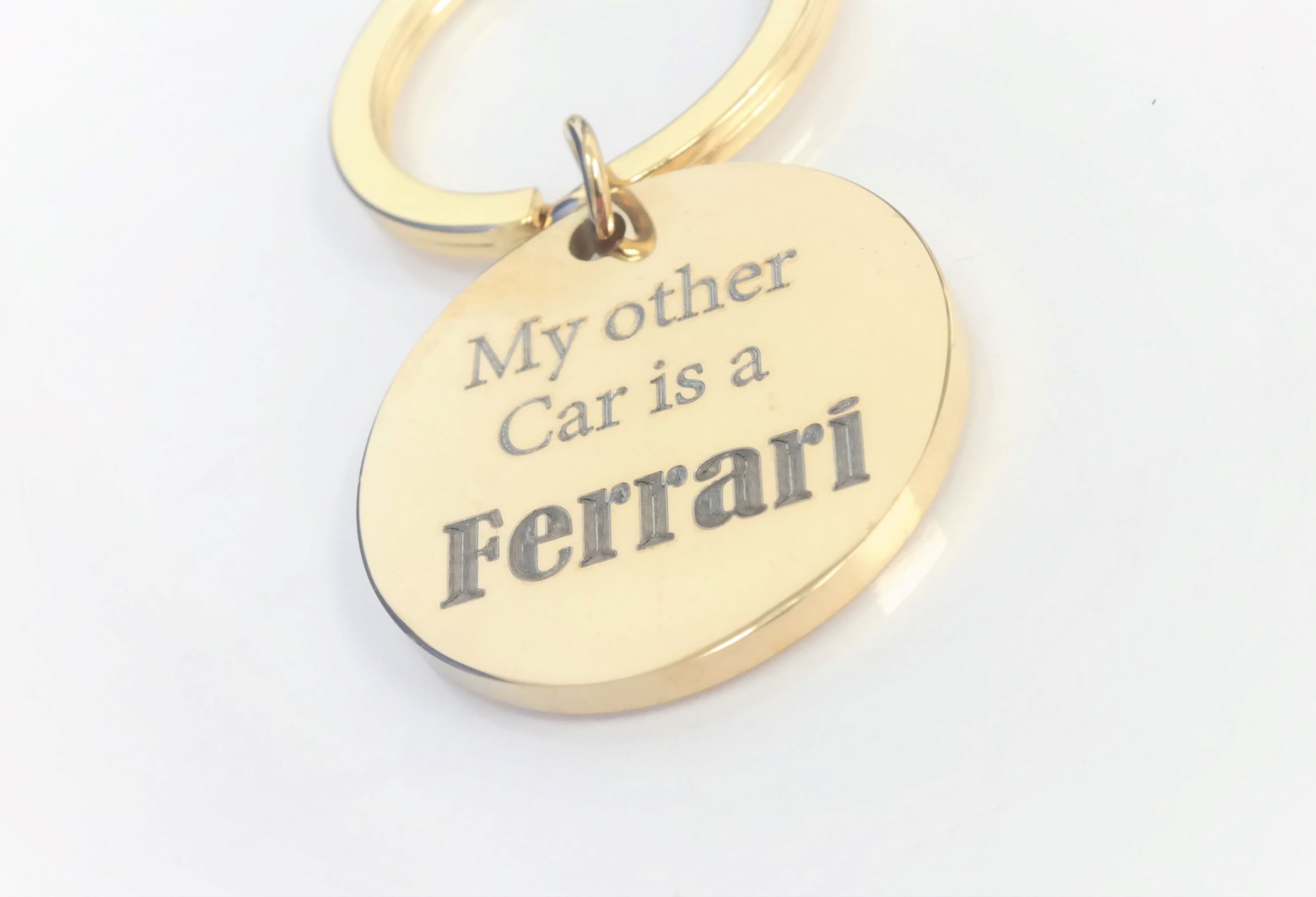 High quality personalized 32mm stainless steel round keychain
