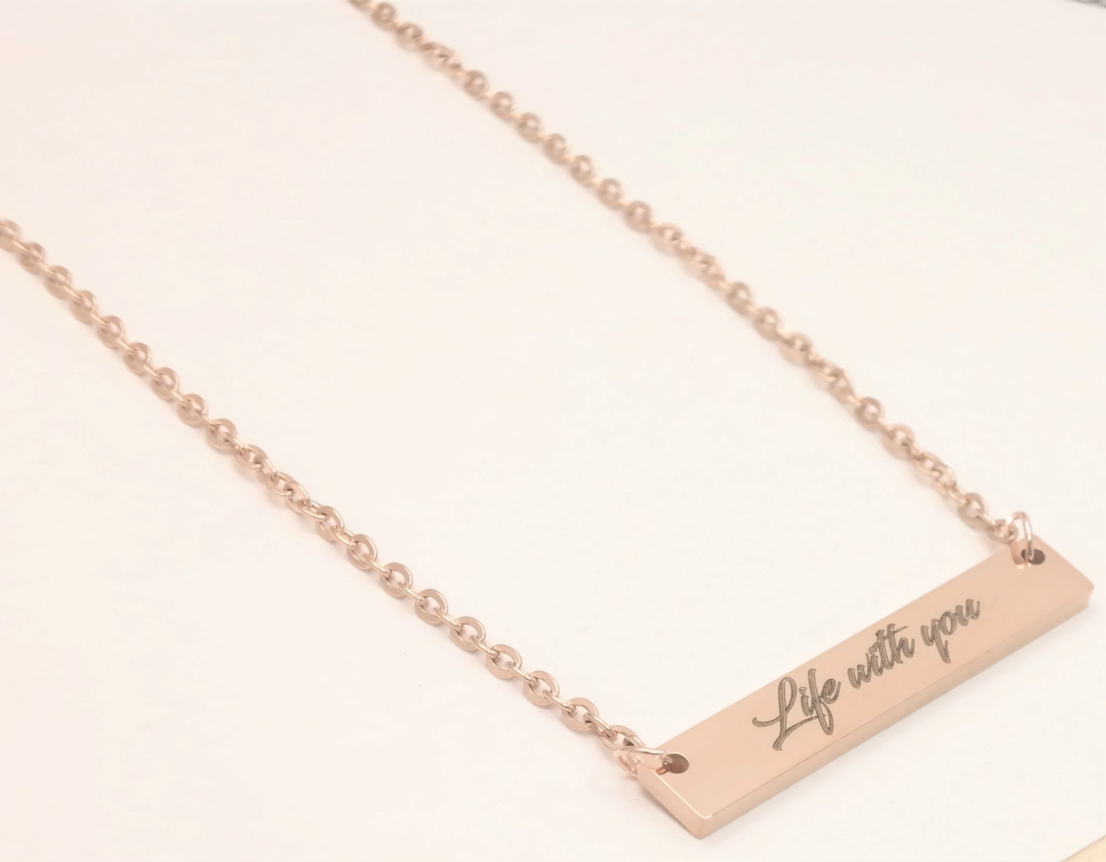 Collier pendentif personnalisé rectangulaire pour femme en acier de haute qualité – Image 15
