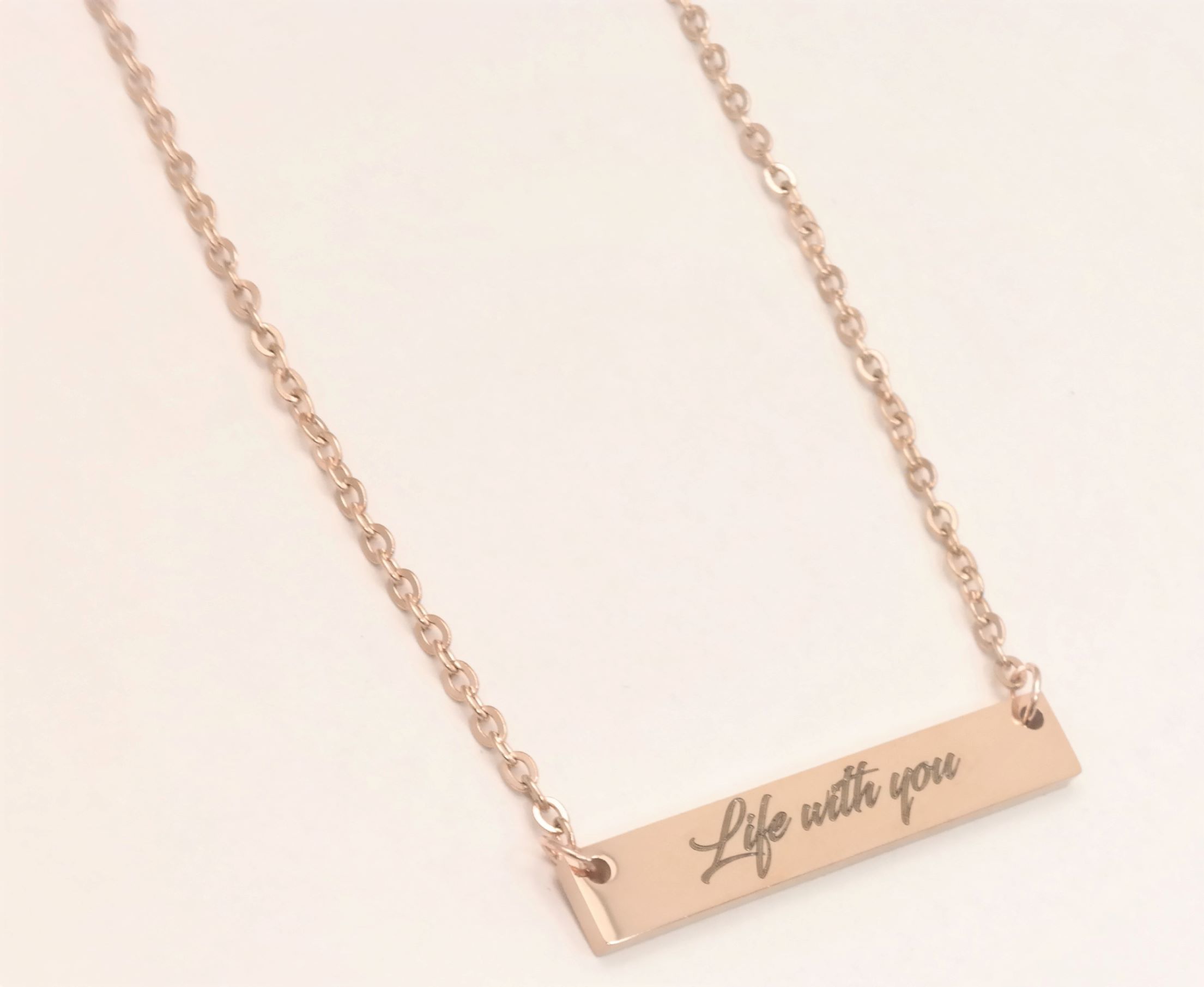 Collier pendentif personnalisé rectangulaire pour femme en acier de haute qualité – Image 14