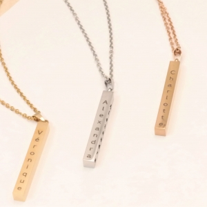 collier bâtonnet personnalisé en acier de haute qualité