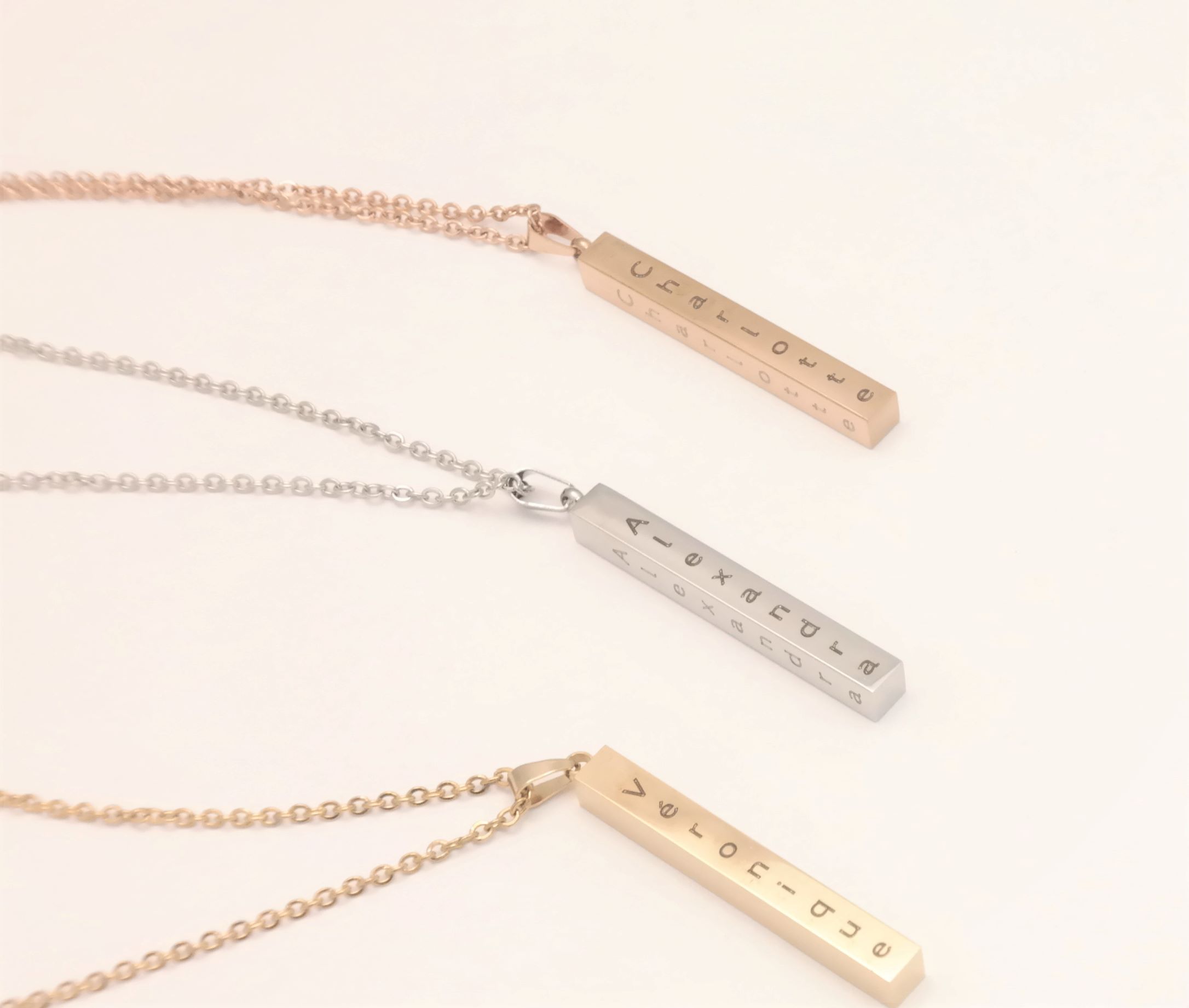 collier bâtonnet personnalisé en acier de haute qualité – Image 2